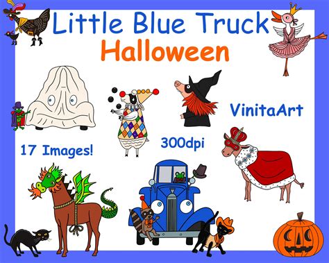 Little Blue Truck Halloween Storybook Clipart Printable | Etsy | Little blue trucks, Storybook ...