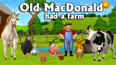 Old MacDonald Had A Farm - 3D Animation English Nursery Rhymes & Songs for children - YouTube