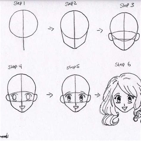 12 Anime Drawing Easy Steps | Easy pencil drawings, Dibujos fáciles ...