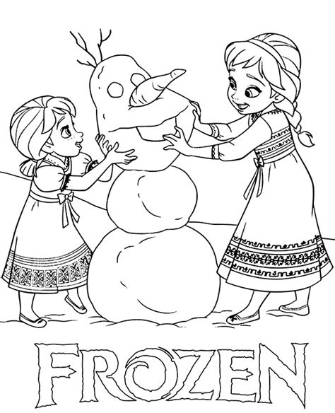 Baby Elsa And Anna Coloring Pages Coloring Pages