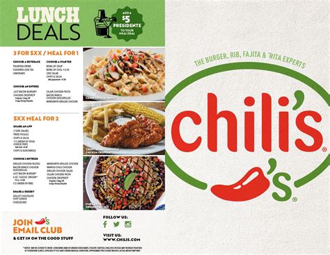 Chili's Printable Menu 2023