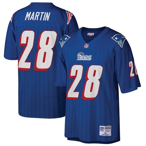 Men's New England Patriots Curtis Martin Mitchell & Ness Royal Retired ...