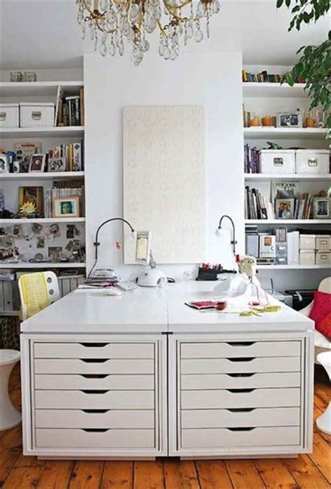 40 Best Craft Rooms Using IKEA Furniture 8 | Shared home offices, Ikea home office, Home office ...