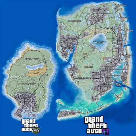 Concept map of GTA 5 vs. GTA 6. Expect bigger : r/GTA