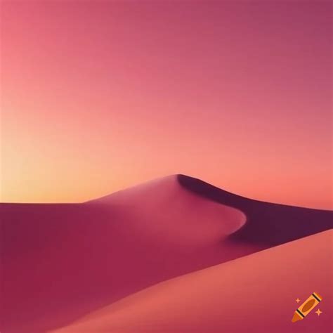 Pink desert landscape on Craiyon