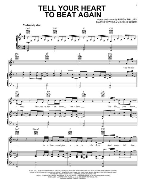 Tell Your Heart To Beat Again | Sheet Music Direct