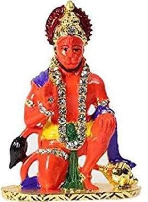 Buy Pepino for Hanuman Ji Ki Murti in Blessing Posture with Gada Sitting Lord Balaji Bajrangbali ...