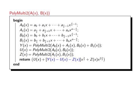 python - Implementing the Karatsuba algorithm for multiplying polynomials - Stack Overflow