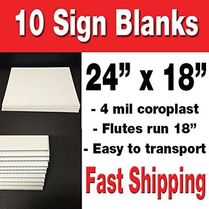 10 Pack of 18x24 Blank Corrugated Plastic Signs - Walmart.com