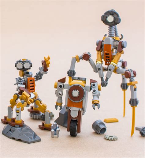 The Table Scraps, A Lego Robot Family - EverydayBricks