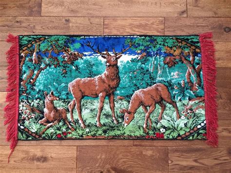 Deer Tapestry Rug/ Wall Hanging, Deer Hunter, Buck Decor, Man Den, Outdoorsman, Deer Office ...