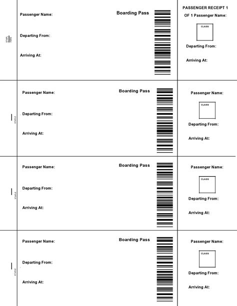 Customizable Free Printable Airline Ticket Template