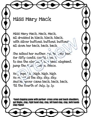 Not very fancy: Miss Mary Mack Can Teach Your Class!