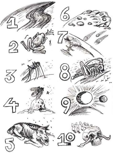 Printable 10 Plagues Of Egypt Coloring Pages