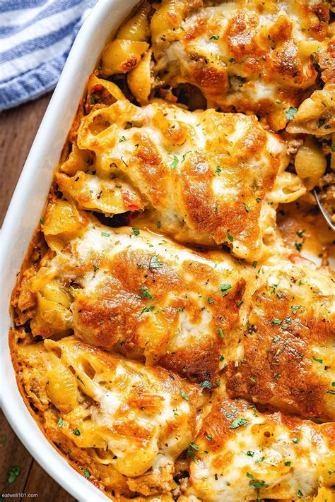 Cheesy Baked Pasta with Creamy Meat Sauce | Pasta bake, Baked pasta recipes, Cooking meat