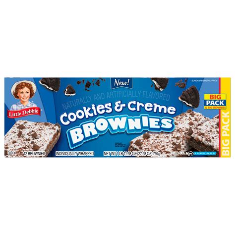 Little Debbie Cookies & Creme Brownies - Big Pack - Shop Snack cakes at H-E-B