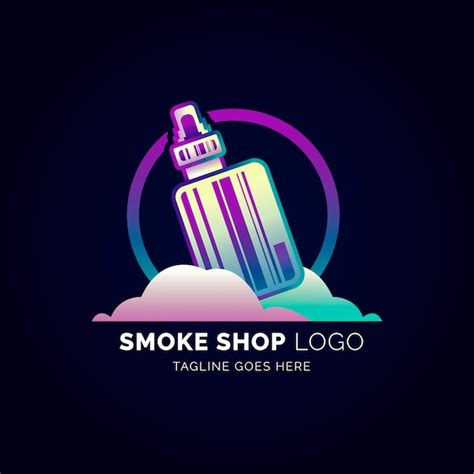 Free Vector | Smoke shop logo design template