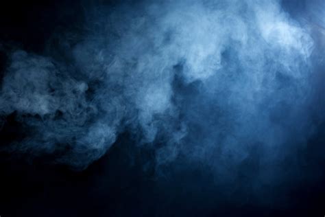 Hazy Blue Smoke On Black Background Stock Photo - Download Image Now - iStock