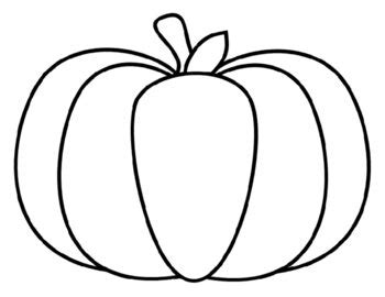 Pumpkin Art Outline by Resources by Karissa | TPT