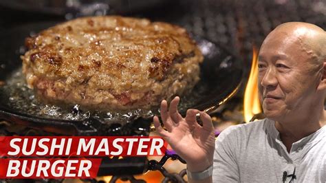 Legendary Sushi Chef Masa Invented a New Way to Cook Burgers — Prime Time - YouTube