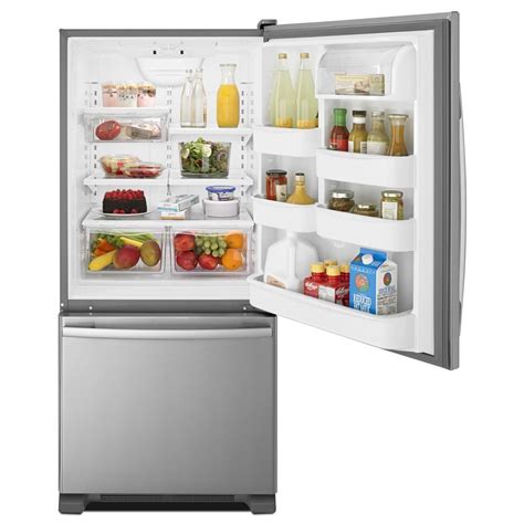 ABB1924BRB Amana 29" - 18.7 Cu. Ft. Bottom Freezer Refrigerator Black | Hudson's Appliance ...