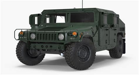 humvee m1151 rigged 3d model