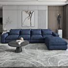 Amazon.com: JACH 105" Convertible Sectional Sofa Couch, Modern Linen ...