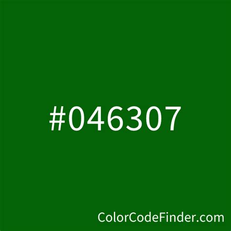 Emerald Green Color Code is #046307