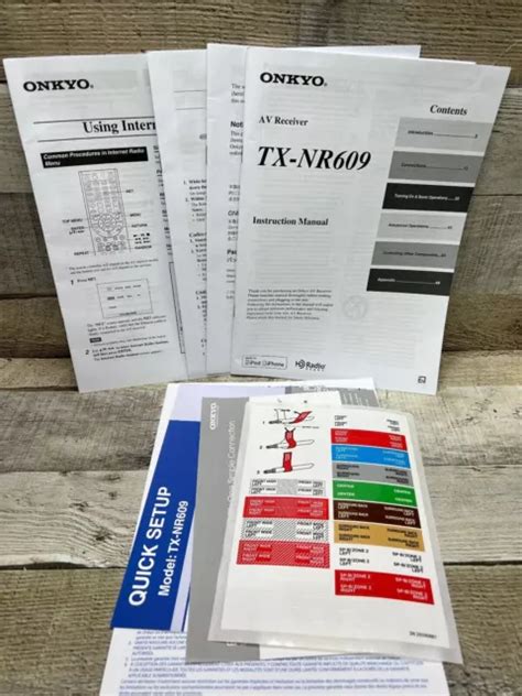 ONKYO INTEGRA TX-NR609 Receiver Owners Instruction Manual $21.00 - PicClick
