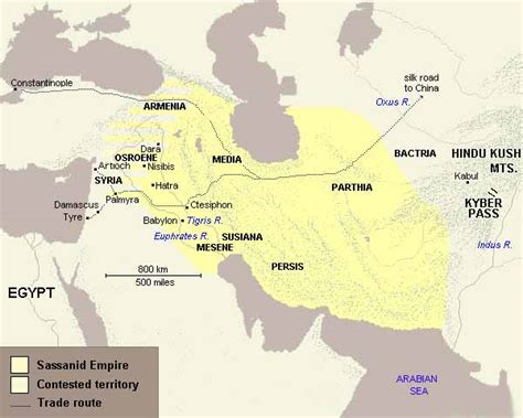 Sassanid Persian Empire Map