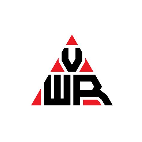 VWR triangle letter logo design with triangle shape. VWR triangle logo design monogram. VWR ...