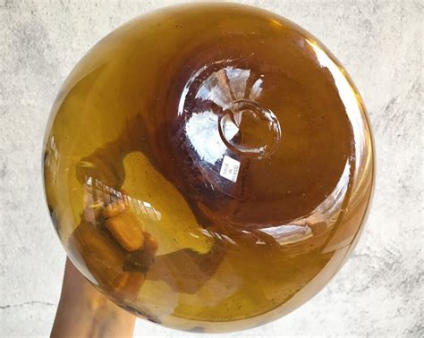 Vintage Amber Glass Vase Mexican Hand Blown Glass, Southwestern Kitchen Modern Farmhouse Decor ...