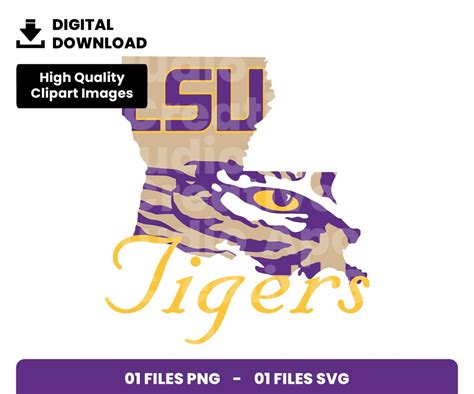 01 Clipart - LSU Tigers - EclipArtCo