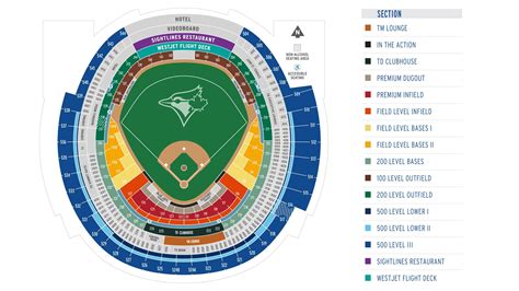 Blue jays stadium map - Toronto blue jays seating map (Canada)