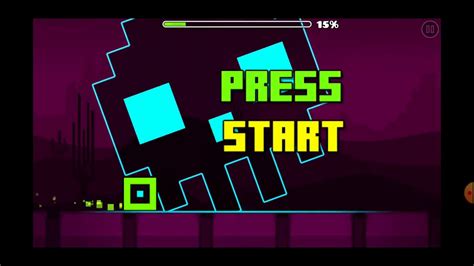 Press Start Geometry Dash Gameplay - YouTube