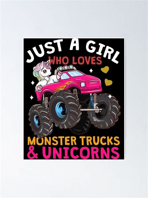 "Monster Truck Unicorn" Poster for Sale by 4tomic | Redbubble