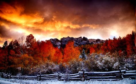 Autumn Snowfall Wallpapers - Wallpaper Cave