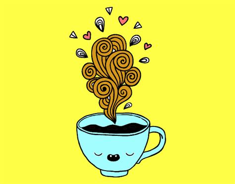 Dibujo de Taza de café kawaii pintado por en Dibujos.net el día 01-05 ...