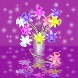 Abstract flowers in a vase stock illustration. Illustration of abstract - 14780171