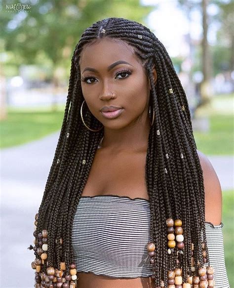 Beautiful Dark Skin Girl, Long Hair, Box Braids, African Style ...