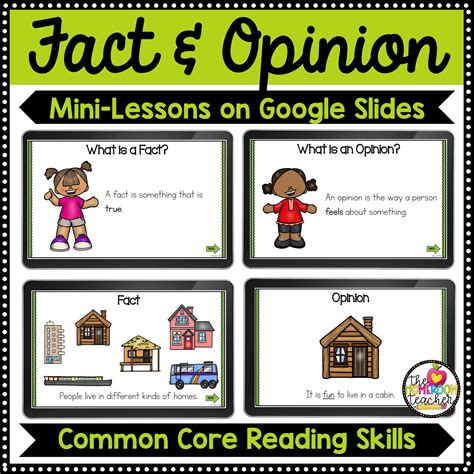 Facts and Opinions Unit on Google Slides - The Homeroom Teacher