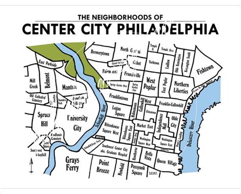 Center City Philadelphia Neighborhoods Map