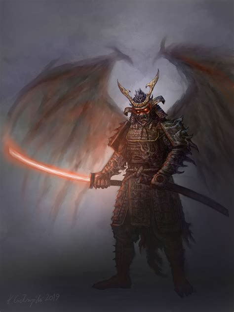 ArtStation - Samurai Demon, Krzysztof Giełczyński | Fantasy samurai, Samurai art, Samurai artwork