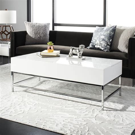 Safavieh Carolina Lift-Top Coffee Table | Coffee table, White gloss coffee table, Coffee table white