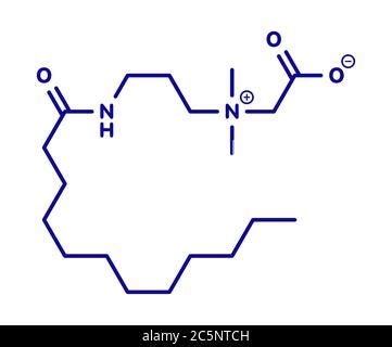 Cocamidopropyl betaine (CAPB) synthetic surfactant molecule. Used in ...