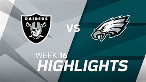 Highlights: Raiders at Eagles - Week 16