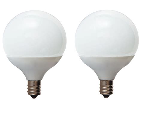 GE LED G16 40 Watt Light Bulb Frosted Globe Candelabra Base Dimmable 350 Lumens - Light Bulbs
