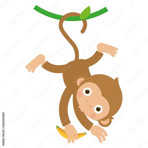 Monkey Cartoon Tree