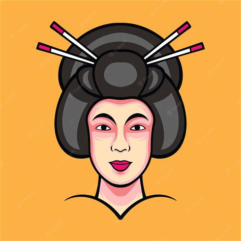 Premium Vector Illustration Of Geisha Mascot Logo - vrogue.co