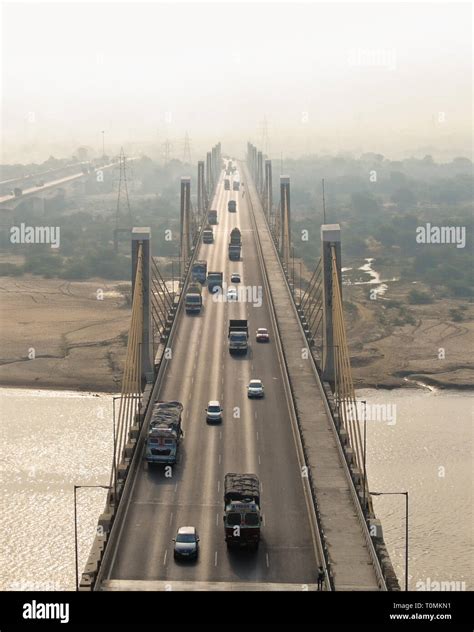 Bharuch cable bridge is the longest cable bridge of India Stock Photo ...